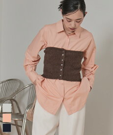 【店内全品20％OFFクーポン】12/11 1:59まで■ニットベアビスチェセットシャツ【miette ミエット】