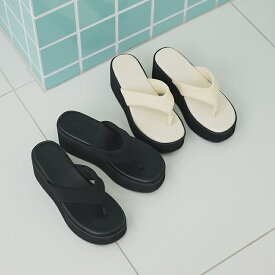 【店内全品20％OFFクーポン】8/18 23:59まで■厚底ラウンドトゥトングサンダル【SEADRESS シードレス】