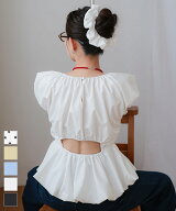 【店内全品30％OFFクーポン】7/20 23:59まで■シュシュセットバルーンブラウス【miette ミエット】〔メー…