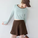 【店内全品20％OFFクーポン】6/11 1:59まで■3点セット/パイピング長袖ビキニ×ショートパンツ/水着【SEADRESS シード…