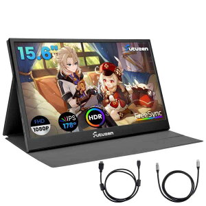 モバイルモニター 15.6インチ 1920*1080 ポータブルモニター 非光沢IPSパネル 薄型 軽量 マグネット保護カバー付き モバイルディスプレイ USB Type-C/ミニDMI/3.5mmオーディオ/スピーカー内