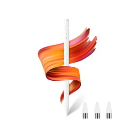 タッチペン 全機種対応 スタイラスペン 超高精度 誤ON&amp;OFF防止 電量表示 磁気吸着機能 type-C急速充電 12g超軽量 耐久性 極細 3つ交換用ペン先付き Pad・Phone・Android・スマホ・タ