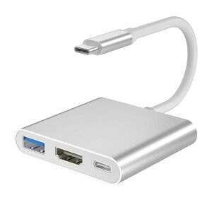DMI Type-C�ϊ��A�_�v�^�[ iphone�Ή� 3-IN-1 USB �^�C�vC DMI �ϊ��A�_�v�^ DMI+USB3.0+PD100W�}���[�d 5Gbps�����f�[�^ 4K@30z�𑜓x USB C�n�u �g��/�������[�h Switch/iPhone