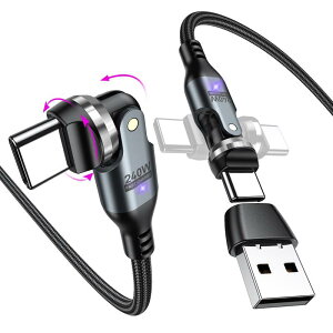PD 240W USB Type C P[u USB-C to USB-C L^ 540°]5A}[d f[^] ^Cvc [dP[u AndroidȂType-C@ΉiubNj