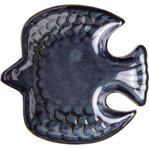 みのる陶器 美濃焼 Dinky(ディンキー) 120トリ型プレート ブラックデニム