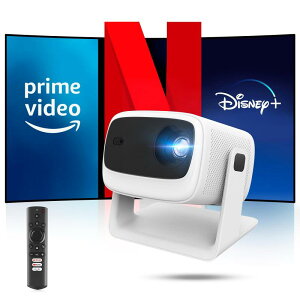 vWFN^[ ƒpNetflix/Disney+/Prime VideoΉX}[gvWFN^[ V䓊e hr[4KΉ 800ANSI I[gtH[JX `␳ WiFi6 oBluetooth MV1