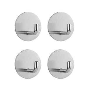 フック 粘着 フック 壁 4個入り 壁付け フック 壁掛け フック 耐荷重 10kg 強力粘着フック 穴開けない 傷つけない 貼り付け跡なし 防水 防湿 錆びない 壁を傷つけない 円形