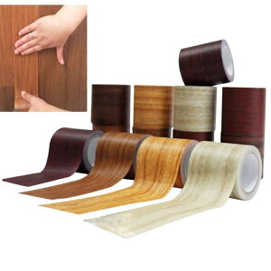 木目 テープ 防水 防カビ マスキングテープ 木目調シール 強い粘着力 木口テープ 家具修理テープ フローリング 巾木 ウォールナット DIY リメイクシート 防油 防汚 家具の 補修テープ 床 窓