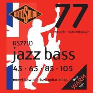 Rotosound ���g�T�E���h �G���N�g���b�N�E�x�[�X�� Jazz Bass 77 Standard Monel Flatwound, R7LD (.045-.105)