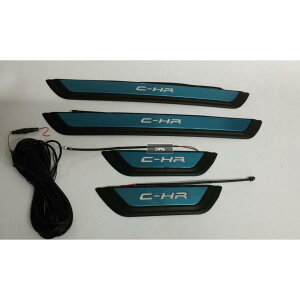 �g���^ C-HR �X�J�b�t�v���[�gLED���� 4�_�Z�b�g �X�e�����X+�v���X�`�b�N �T�C�h�X�e�b�v �L�b�L���O�v���[�g �v���e�N�^�[�Ԏ��LED