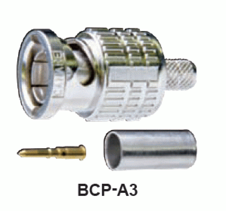 カナレBNCコネクタ BCP-C3B 20個 楽天市場】カナレ CANARE 75オームBNC型プラグ（圧着式） BCP-A3