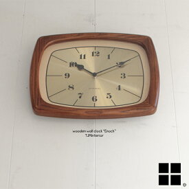 CL-3853 イーノク Enoch 壁掛け時計 時計 ウォールクロック 壁面時計 レトロ ミッドセンチュリー ゴールド ブラウン スイープムーブメント