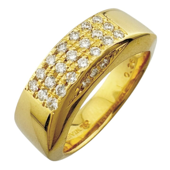 楽天市場】リング 指輪 12号 18金 ダイヤモンド 0.26ct レディース 