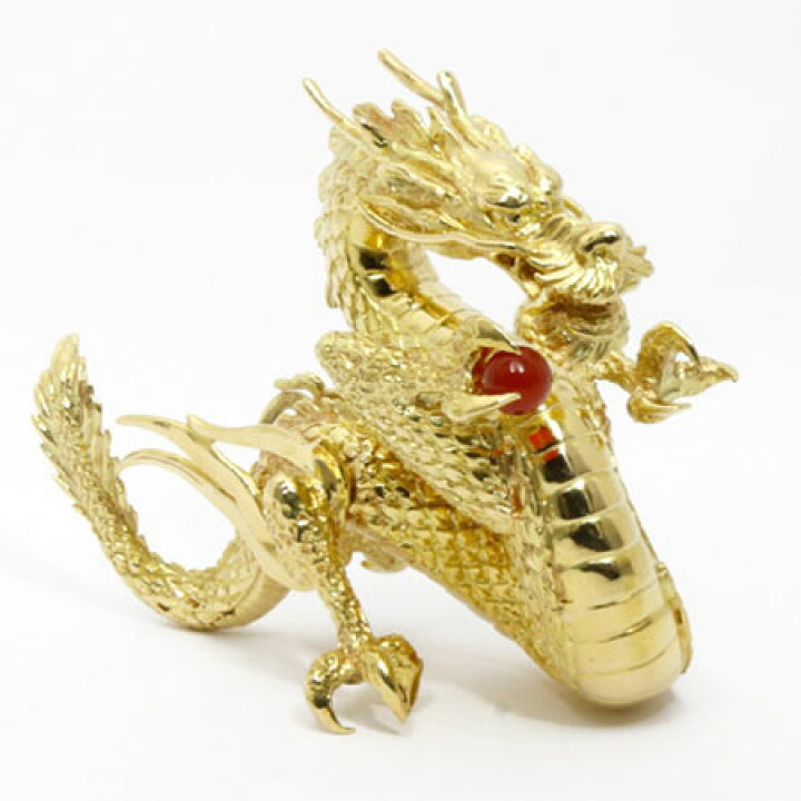 楽天市場 送料無料 中古 龍 置物 K18 めのう 竜 リュウ ドラゴン 18金 男性 女性 メンズ レディース インテリア 赤瑪瑙 辰年 開運 ゴールド 縁起物 ｒ ｋ リサイクルキング