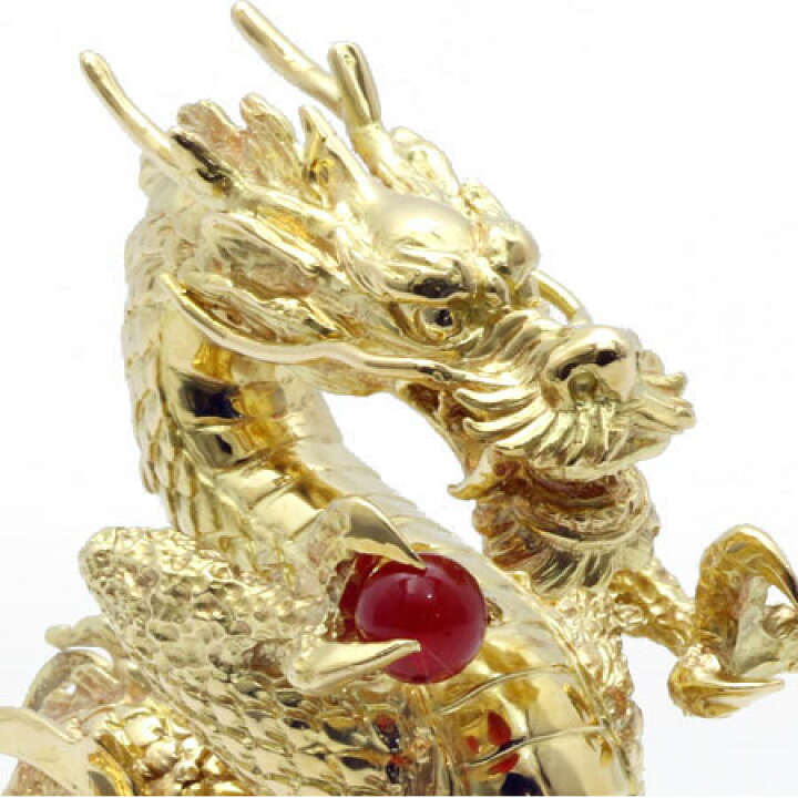 楽天市場 送料無料 中古 龍 置物 K18 めのう 竜 リュウ ドラゴン 18金 男性 女性 メンズ レディース インテリア 赤瑪瑙 辰年 開運 ゴールド 縁起物 ｒ ｋ リサイクルキング