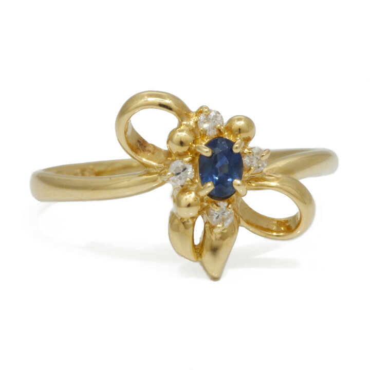 楽天市場】【送料無料】【中古】 K18 リング 指輪 サファイア  