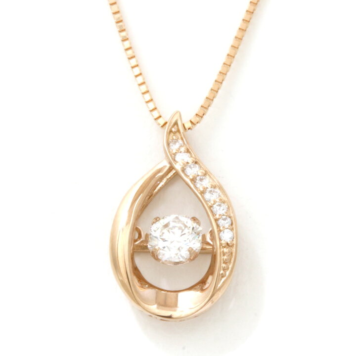 楽天市場】【送料無料】【中古】 K18PG ネックレス ダイヤモンド D0.35  