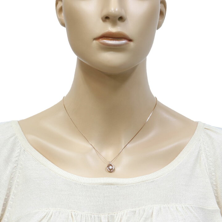 楽天市場】【送料無料】【中古】 K18PG ネックレス ダイヤモンド D0.35  