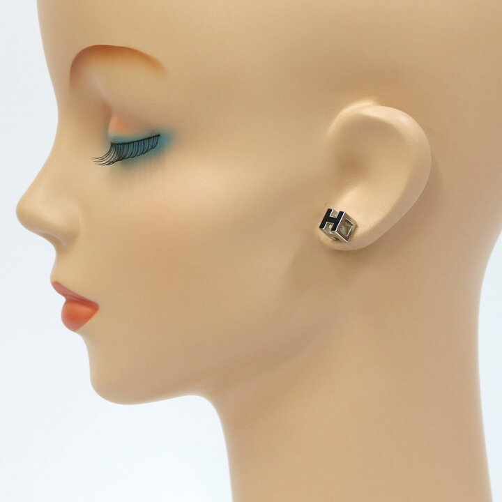 楽天市場】【送料無料】【中古】 HERMES エルメス ピアス Hキューブ  