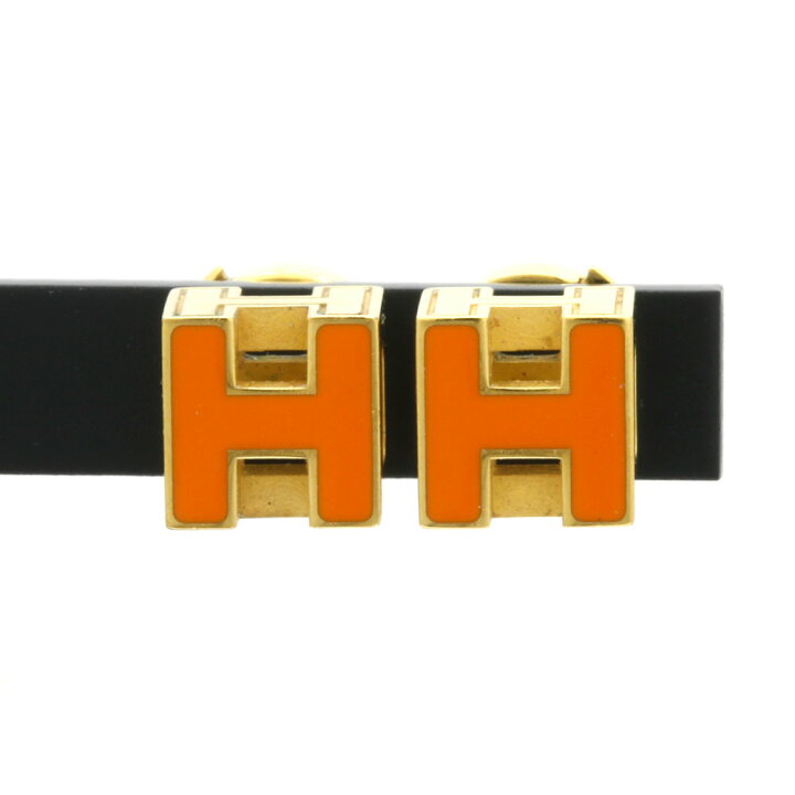 楽天市場】【送料無料】【中古】 HERMES エルメス ピアス Hキューブ 