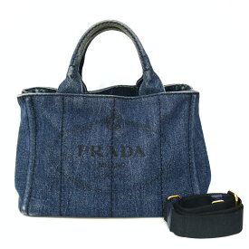 【限界値下げ祭12-OF】 プラダ PRADA カナパトート ハンドバッグ ブルー レディース 中古