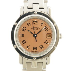 【限界値下げ祭】 HERMES クリッパー 腕時計 時計 ステンレススチール クオーツ レディース 1年保証 中古