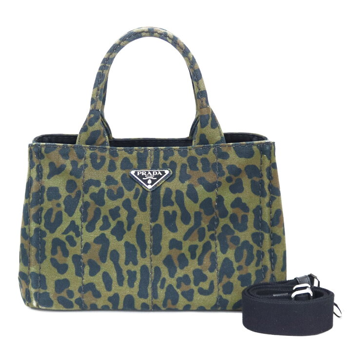 楽天市場】プラダ PRADA カナパトート PM ショルダーバッグ グリーン  