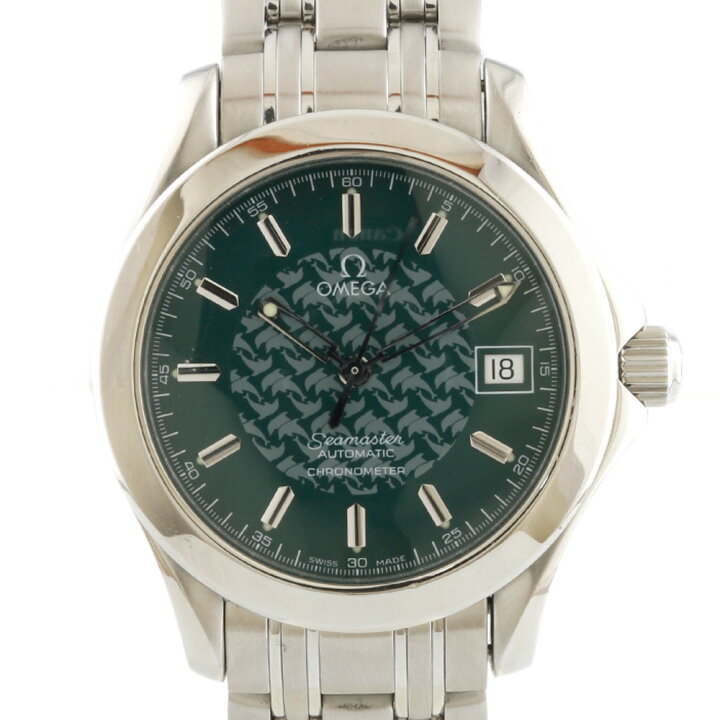 楽天市場 送料無料 中古 Omega オメガ Ss 腕時計 シーマスター ジャックマイヨール シルバー グリーン メンズ おしゃれ かっこいい おすすめ ギフト プレゼント ステンレススチール Sh Bim ｒ ｋ リサイクルキング