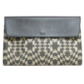 【限界値下げ祭13-OF】 送料無料 中古 GUCCI グッチ クラッチバッグ GGカレイドスプリーム ブラック ブラック メンズ かっこいい レザーBIM