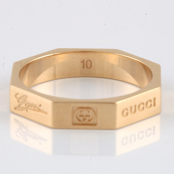 楽天市場】【送料無料】【中古】 GUCCI グッチ K18PG リング 指輪 