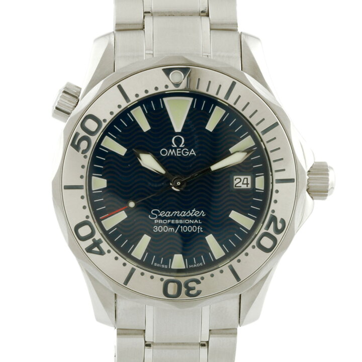 楽天市場 送料無料 中古 Omega オメガ Ss 腕時計 300m シーマスター プロフェッショナル シルバー ネイビー メンズ おしゃれ かっこいい おすすめ ギフト プレゼント ステンレススチール Sh Bim ｒ ｋ リサイクルキング