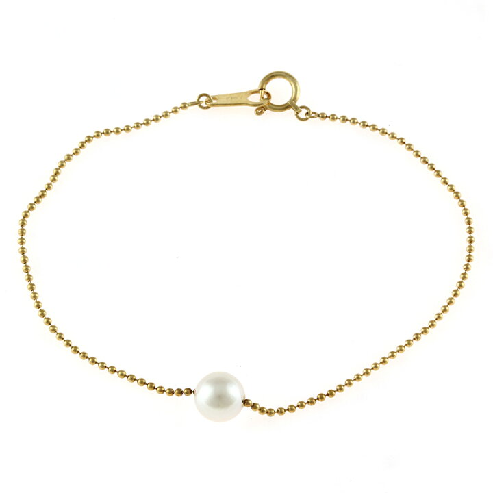 楽天市場】K18 ブレスレット パール ゴールド レディース かわいい 18  
