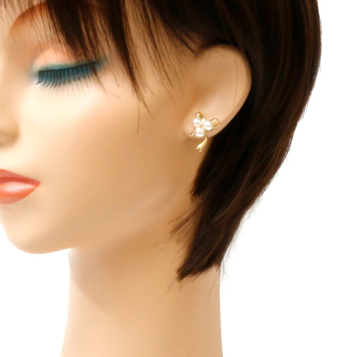 楽天市場】【送料無料】【中古】 MIKIMOTO ミキモト K18 ピアス リボン 