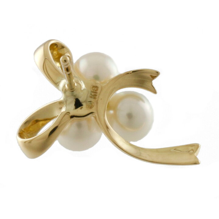 楽天市場】【送料無料】【中古】 MIKIMOTO ミキモト K18 ピアス リボン 