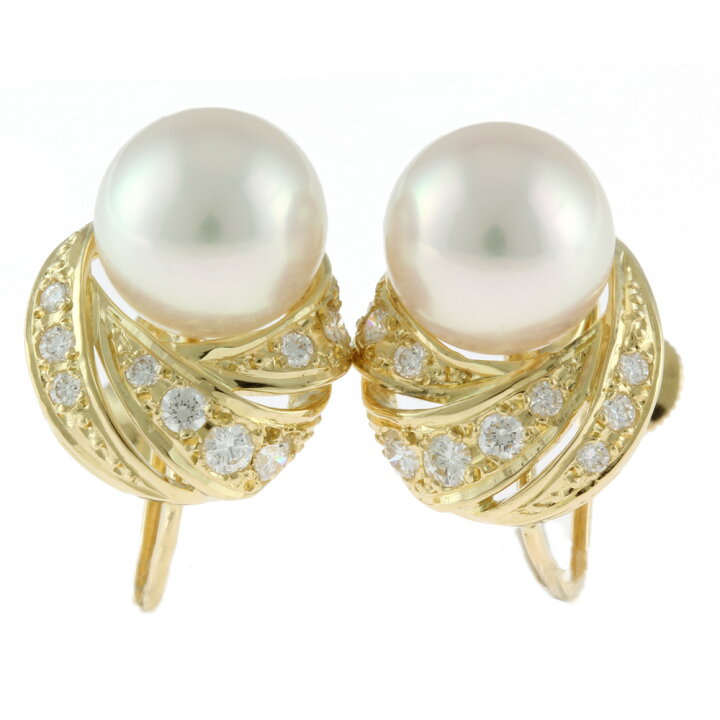 楽天市場】【送料無料】【中古】 MIKIMOTO ミキモト K18 イヤリング 