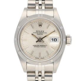 【送料無料】【中古】 ROLEX ロレックス SS 腕時計 オイスターパーペチュアル W番 1994〜1995年式 デイト 69190 シルバー レディース おしゃれ かわいい おすすめ ギフト プレゼント ステンレススチール【SH】【BIM】