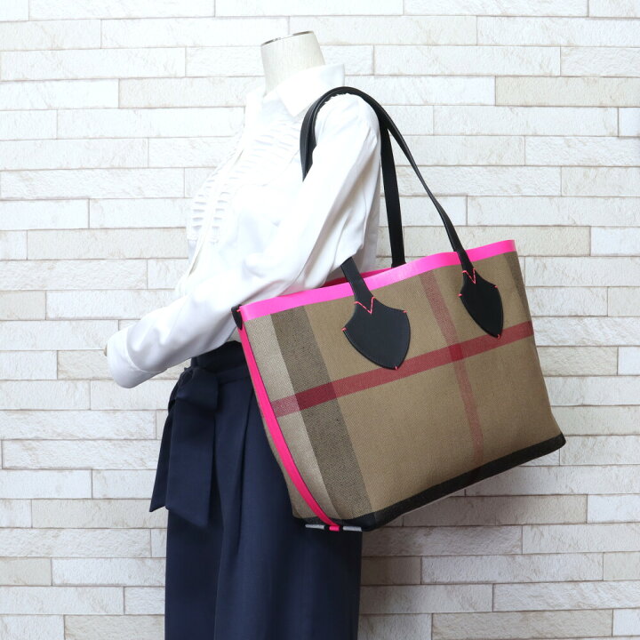 楽天市場】【送料無料】【中古】 BURBERRY バーバリー トートバッグ 