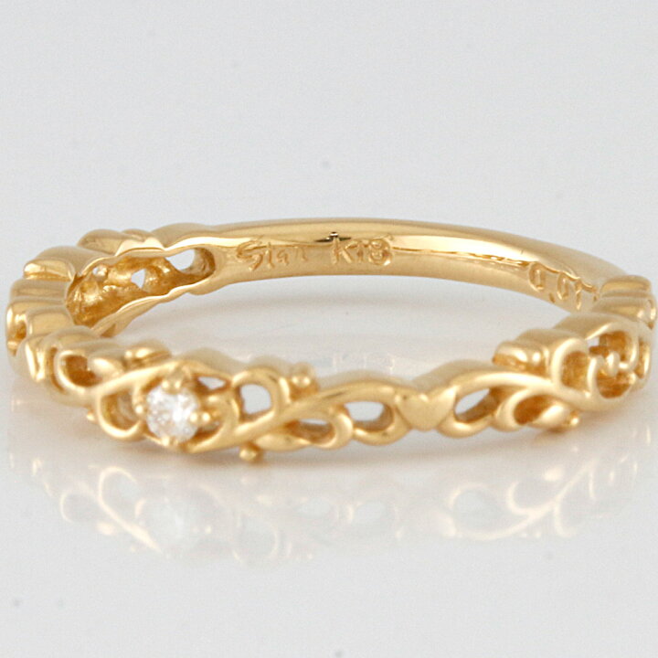 楽天市場】スタージュエリー STAR JEWELRY ピンキーリング 1号 18金 