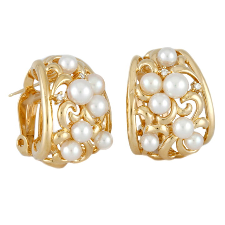 楽天市場】ミキモト MIKIMOTO ピアス 18金 ダイヤモンド レディース 