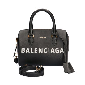 【限界値下げ祭2-OF】 バレンシアガ BALENCIAGA ボウリングバッグ スモールヴィル ハンドバッグ グレインカーフレザー ノワール レディース 中古