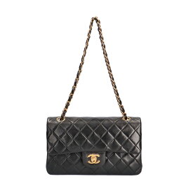 シャネル WフラップWチェーンショルダー マトラッセ 中古 ショルダーバッグ ラムスキン レディース CHANEL 中古 ブランドバッグ chanel bag レディースバッグ レディースバック チェーンショルダー チェーンバック 黒 ブラック 上品 高級 おしゃれ 可愛い ラム革 羊革