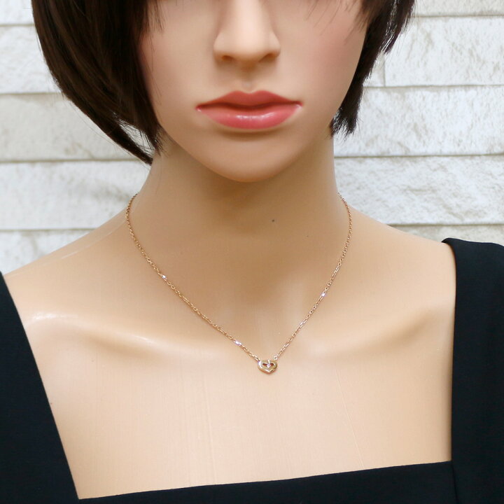 楽天市場】カルティエ CARTIER Cハート ネックレス 18金 K18ピンク 