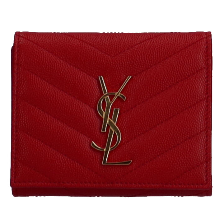 楽天市場】サンローランパリ SAINT LAURENT PARIS 三つ折り財布 レザー 