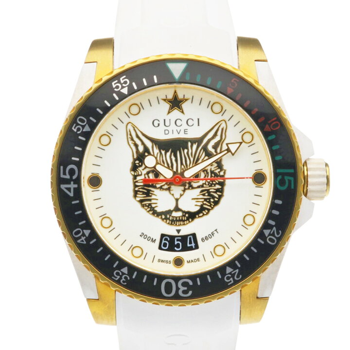 楽天市場】グッチ GUCCI ミスティックキャット 腕時計 ステンレス 