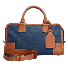 ロエベ LOEWE アマソナ28 ショルダーバッグ デニム ブルー レディース 中古