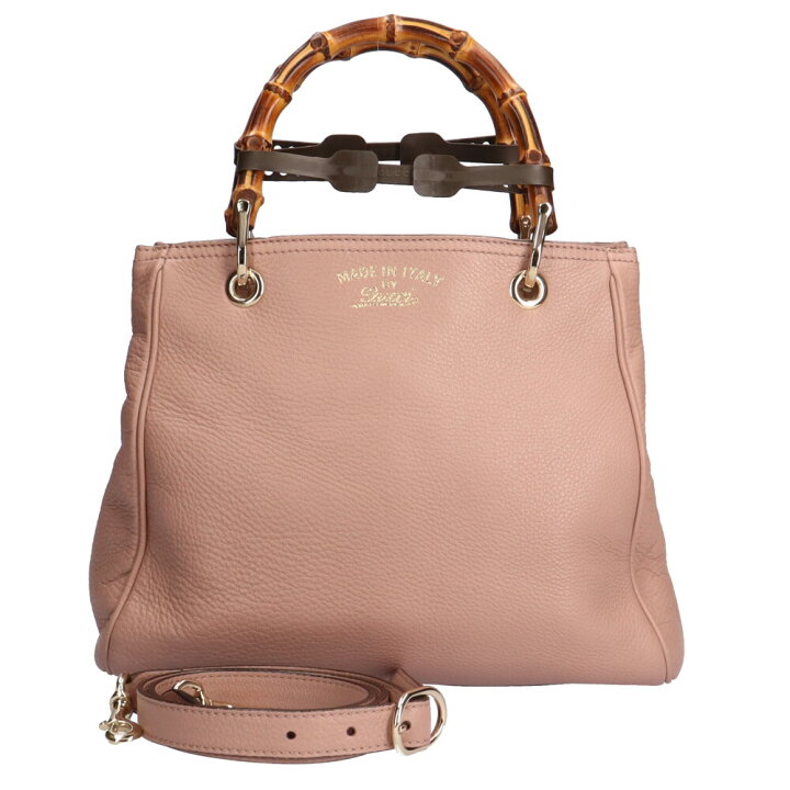楽天市場】グッチ GUCCI バンブー ショルダーバッグ レザー ピンク  