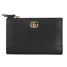 グッチ GUCCI マーモント 二つ折り財布 レザー レディース 中古