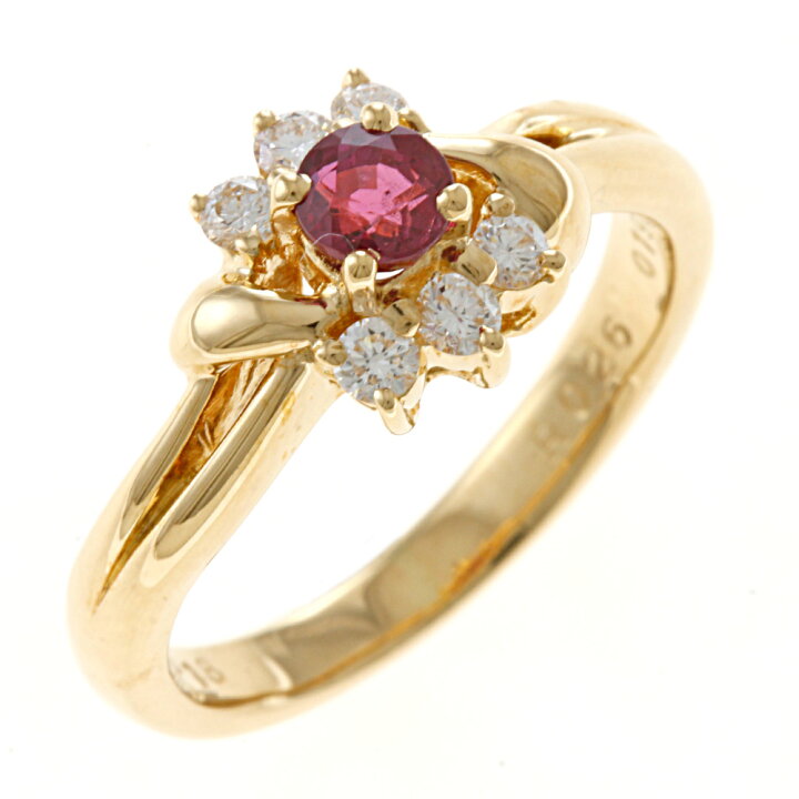 楽天市場】リング 指輪 9.5号 18金 K18イエローゴールド ルビー 0.26ct  