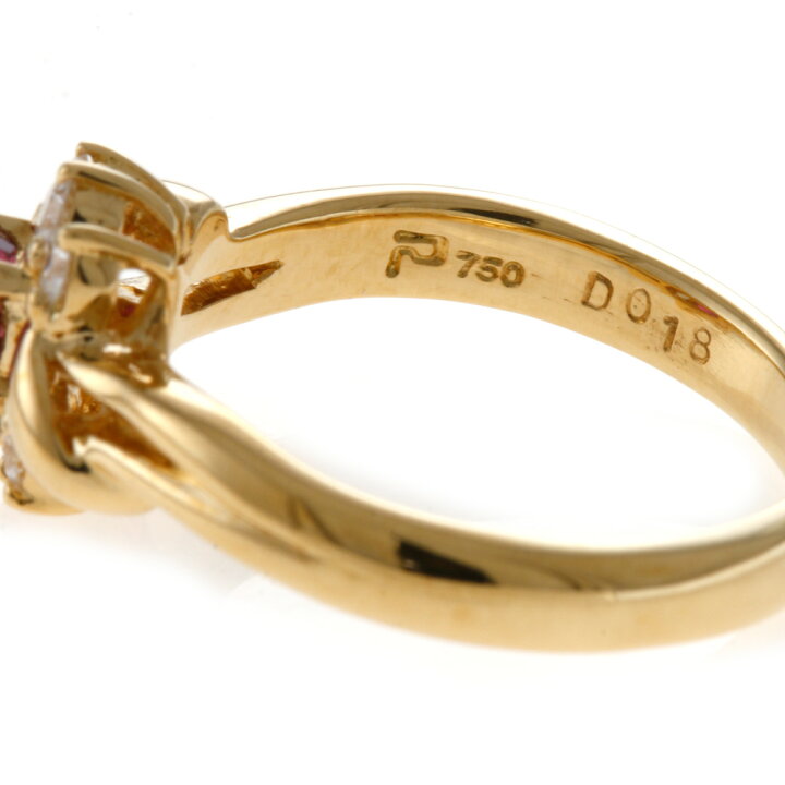 楽天市場】リング 指輪 9.5号 18金 K18イエローゴールド ルビー 0.26ct  