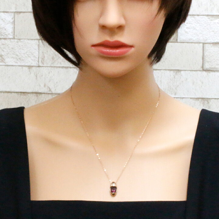 楽天市場】ネックレス 18金 K18ピンクゴールド ガーネット 2.33ct  
